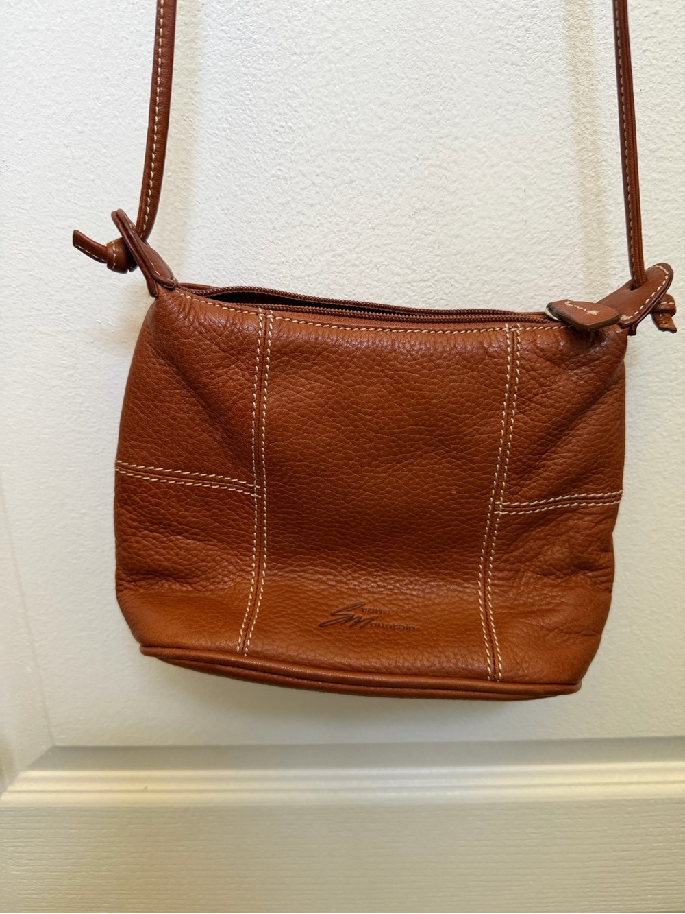 Stone Mountain brown leather mini purse